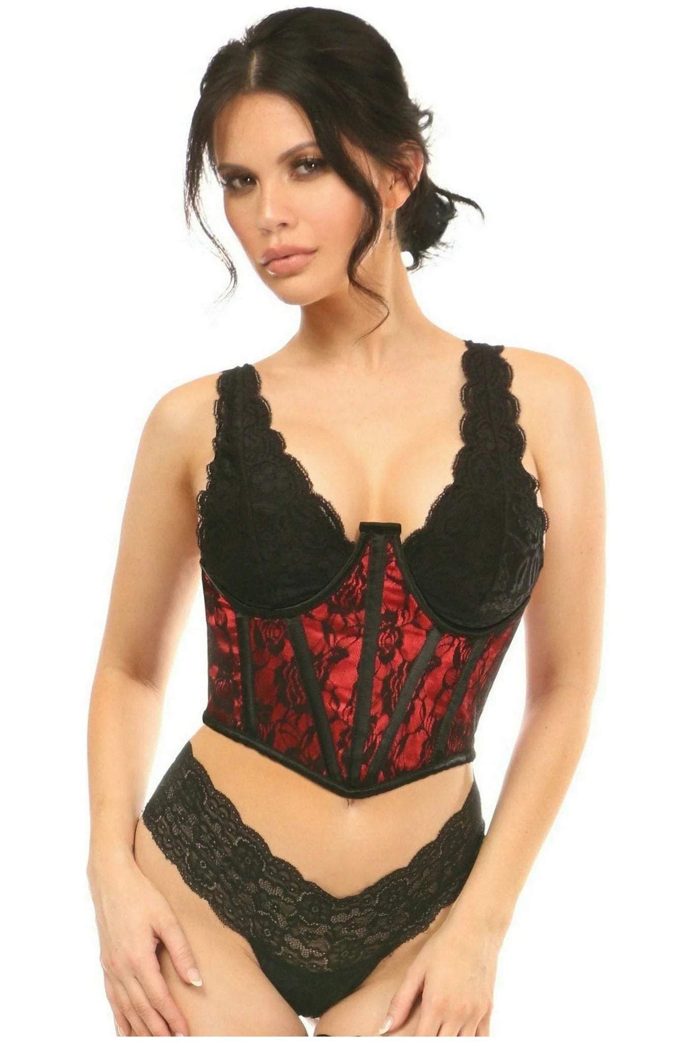 Lace Overlay Underbust Corset 3/6X