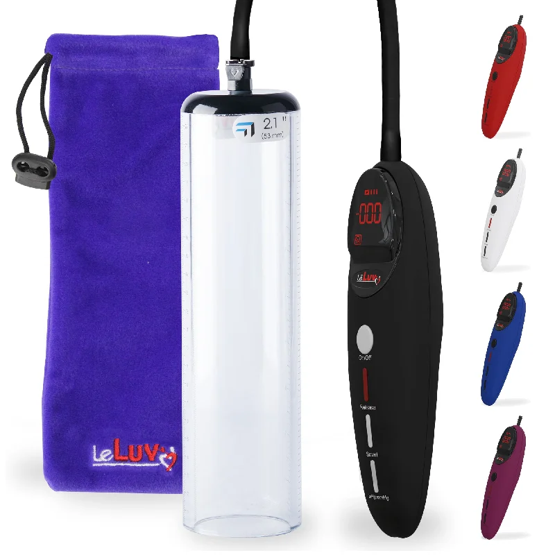 LeLuv Magna PRO+ Smart Handle Penis Pump Kit | 9" or 12" Length Thick Wall Flangeless Cylinders