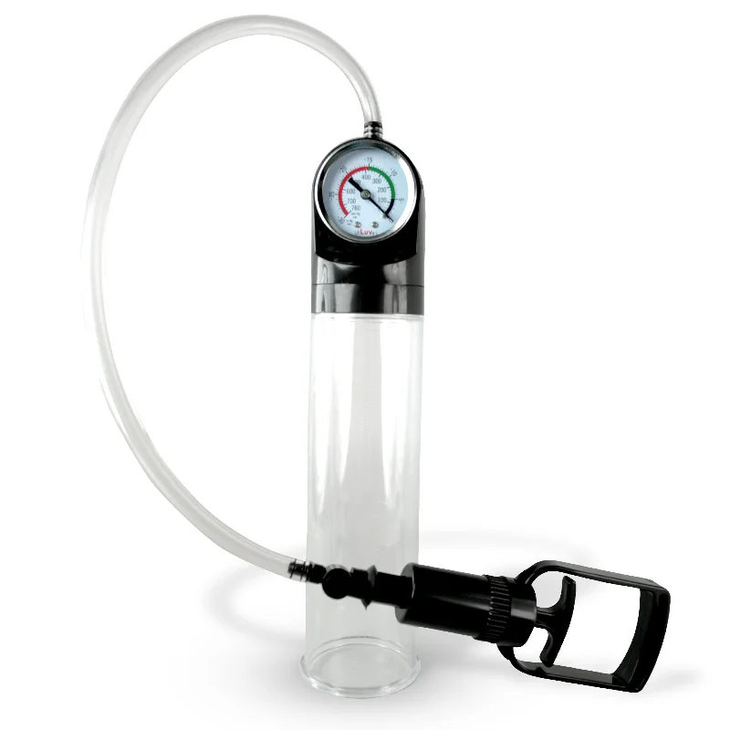 LeLuv MASTER GAUGE Penis Pump | TGrip Handle with 2.4 Inch Diameter Cylinder