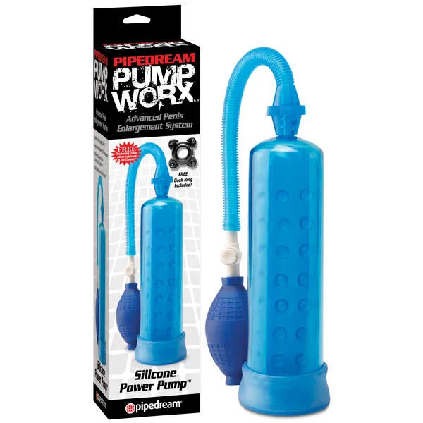 Pump Worx Silicone Power Penis Pump - Blue