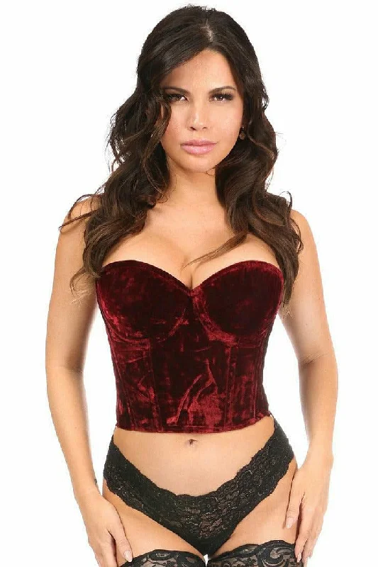 Queen Lavish Velvet Underwire Bustier