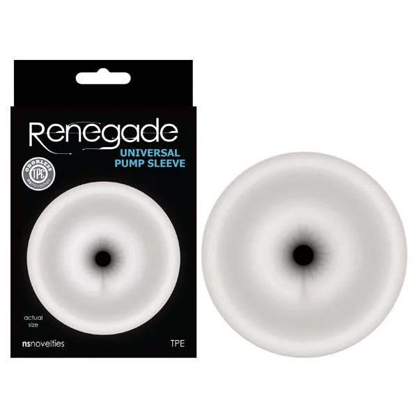 Renegade Universal Ass-Shaped Penis Pump Sleeve - Clear