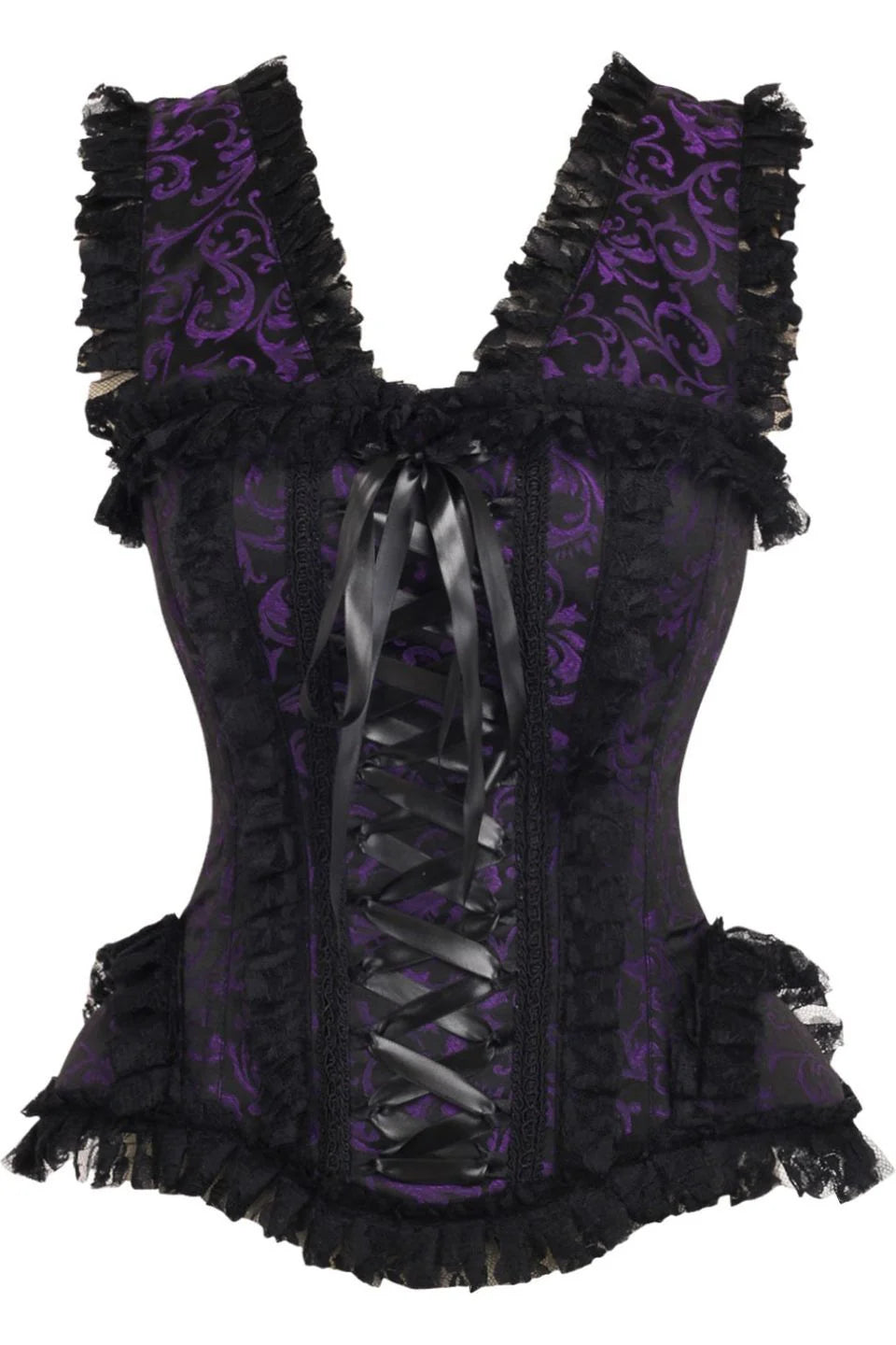 Top Drawer Swirl Brocade Steel Boned Corset