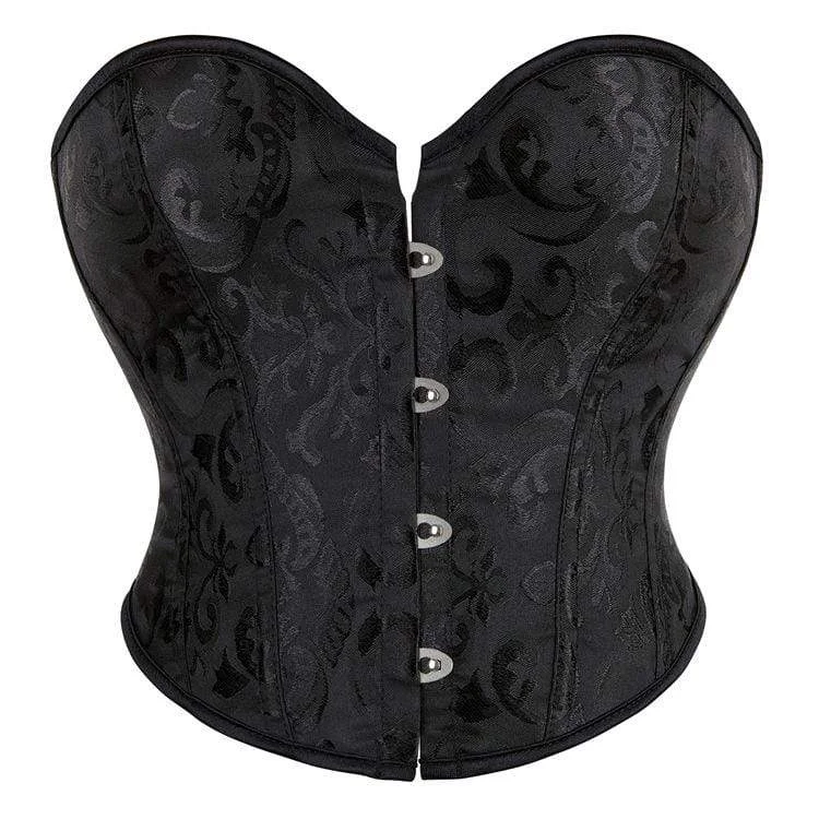 Women's Gothic Strappy Polka Dot Overbust Corset