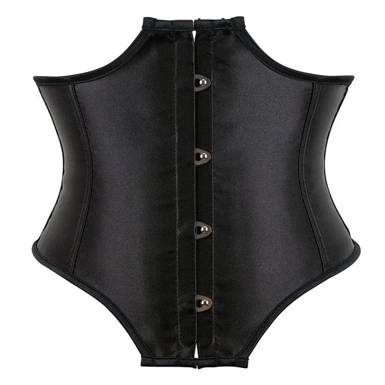 Women's Gothic Strappy Solid Color Irregular Underbust Corset