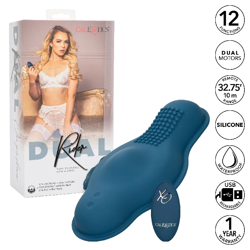 California Exotics - Dual Rider Remote Control Bump & Grind Clit Massager (Blue)