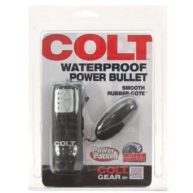 Colt - Remote Control Waterproof Power Bullet Vibrator (Black)