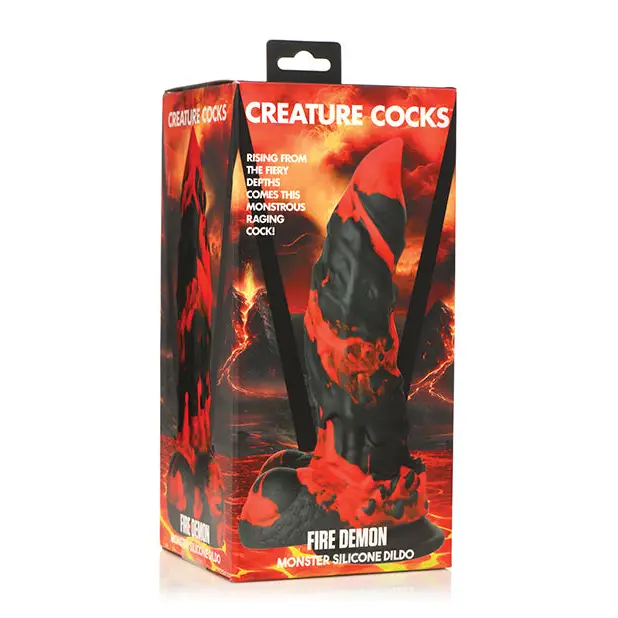 Creature Cocks Fire Demon Monster Silicone Dildo