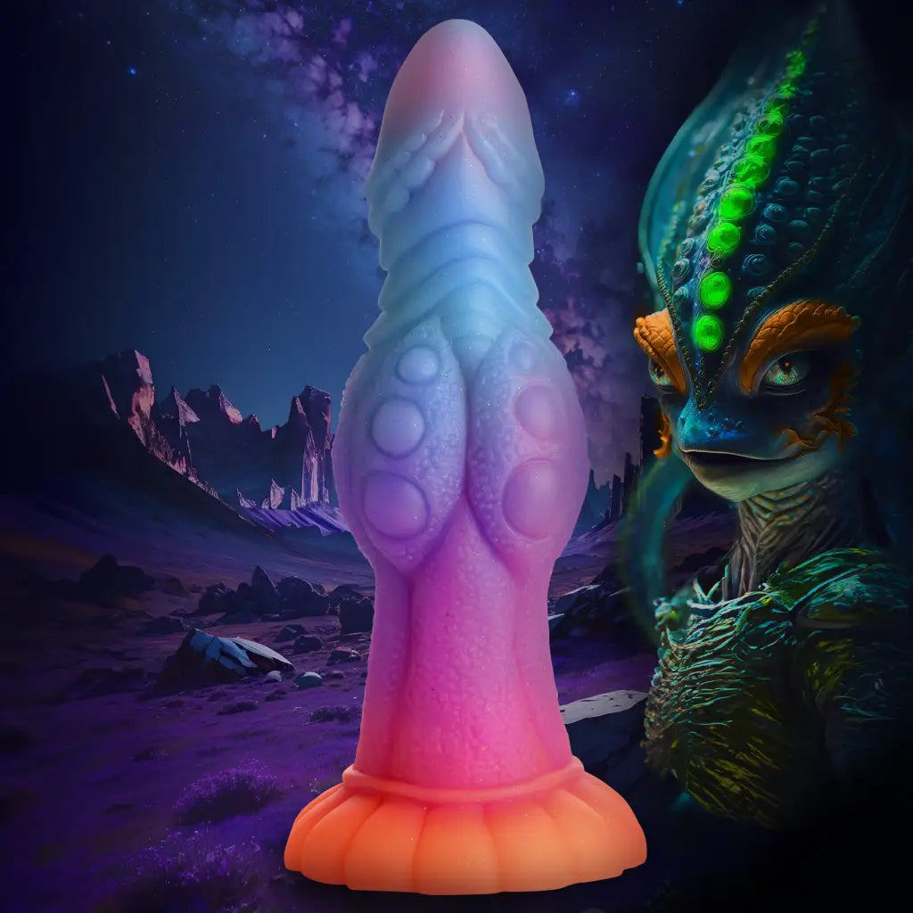 Creature Cocks Galactic Cock Alien Creature Glow-in-the-dark Silicone Dildo