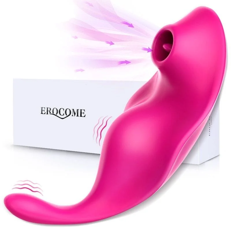 Erocome - Equuleus App-Controlled Vibrating Sucking Clit Massager (Cerise)