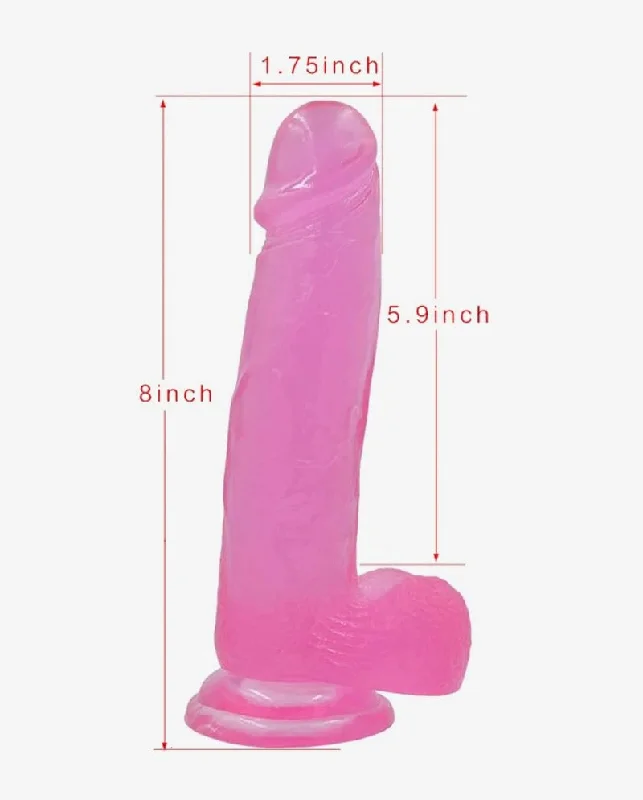 Jelly Studs 8 Inch Non Vibrating Dildo