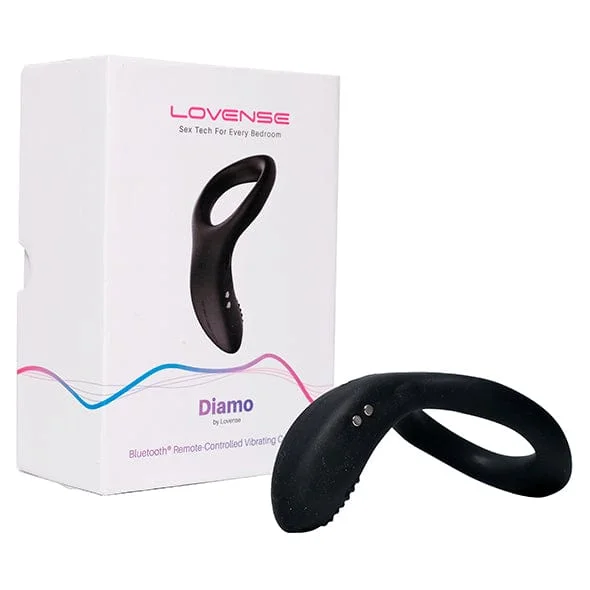 Lovense - Diamo App-Controlled Vibrating Silicone Cock Ring (Black)