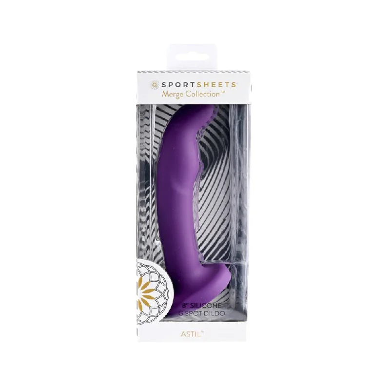 Merge - Astil 8" Suction Cup Dildo - Purple