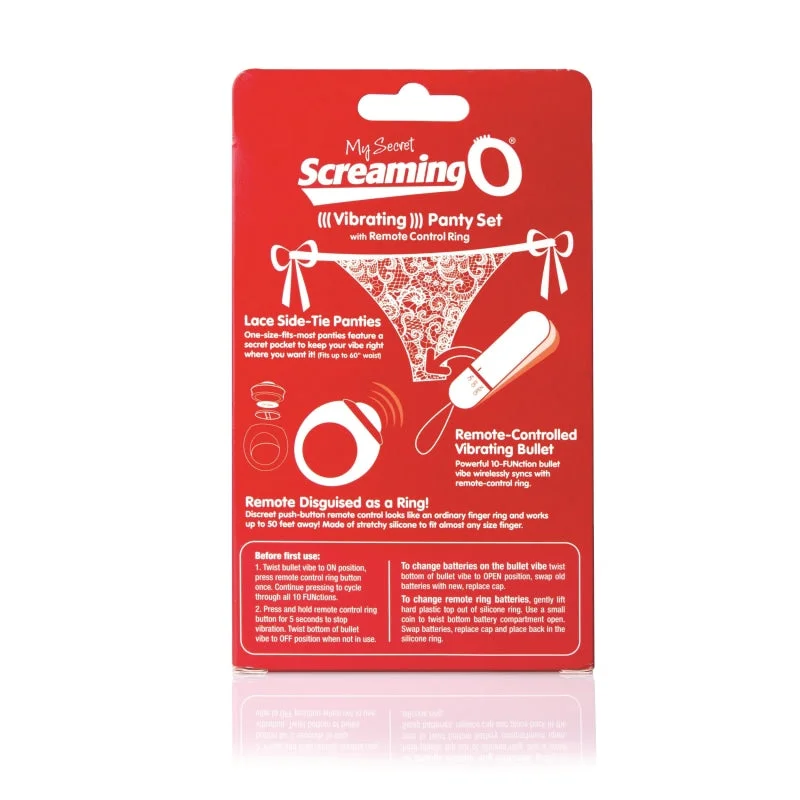 My Secret Screaming O Vibrating Panty Set - Red - Each