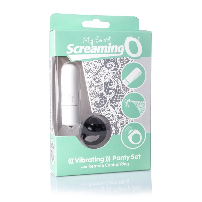 My Secret Screaming O Vibrating Panty Set - White - Each