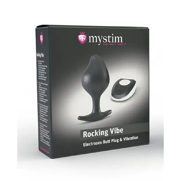 Mystim Rocking Force Silicone Buttplug Small - Black