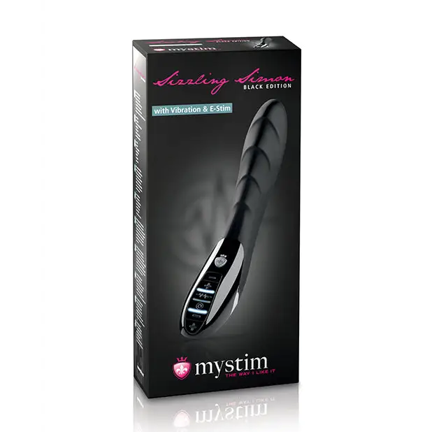 Mystim Sizzling Simon eStim Vibrator Black Edition - Black