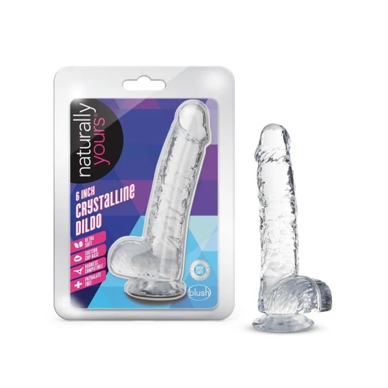 Naturally Yours - 6" Crystaline Dildo - Diamond