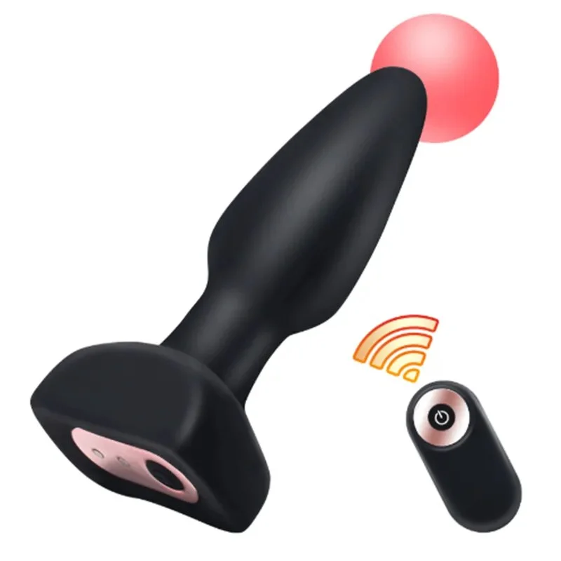 New Wireless Remote Control Magnetic Impact Butt Plug Vibrator Anal Plug For Couples Vibrating Anal Dildo Male Prostate Massager