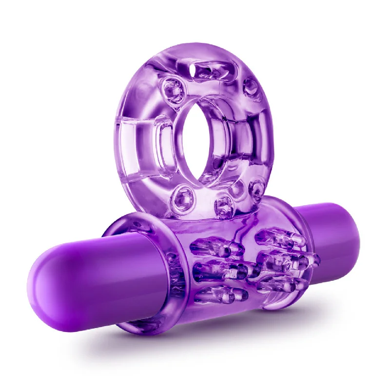 Couples Play Vibrating Cock Ring - Purple