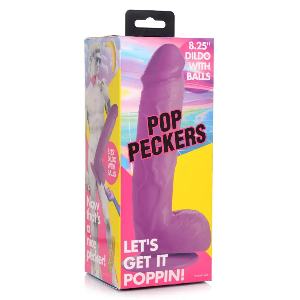 Pop Peckers 8.25" Dildo with Balls