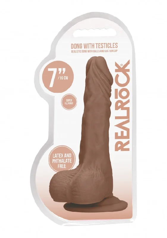 Realrock - Dong with Testicles 7'' - Tan