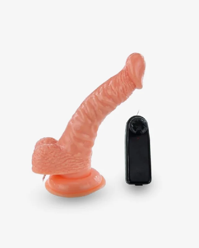 Whoppers Curved Vibrating Suction Cup Dildo(Small Size - 5 inch)