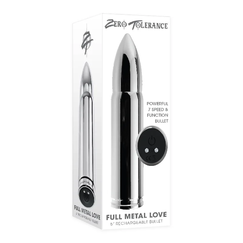 Zero Tolerance - Full Metal Love Rechargeable Bullet Vibrator (Silver)